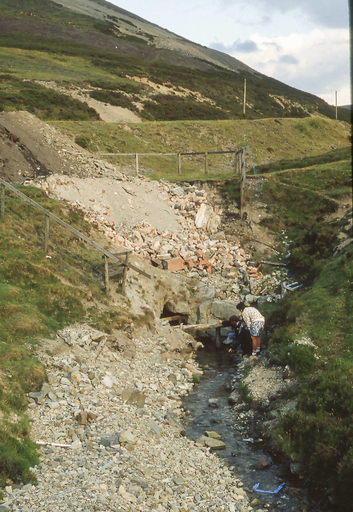 Scotland Drainage adit Wanlockead Aug 1989